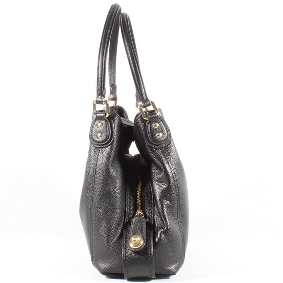 Coach Edie Shoulder Bag Purse BLK Leather NEW - Picture 5 of 11